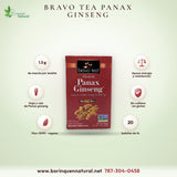 Bravo Tea Absolute Panax Ginseng Herbal Tea, 20 Tea Bags