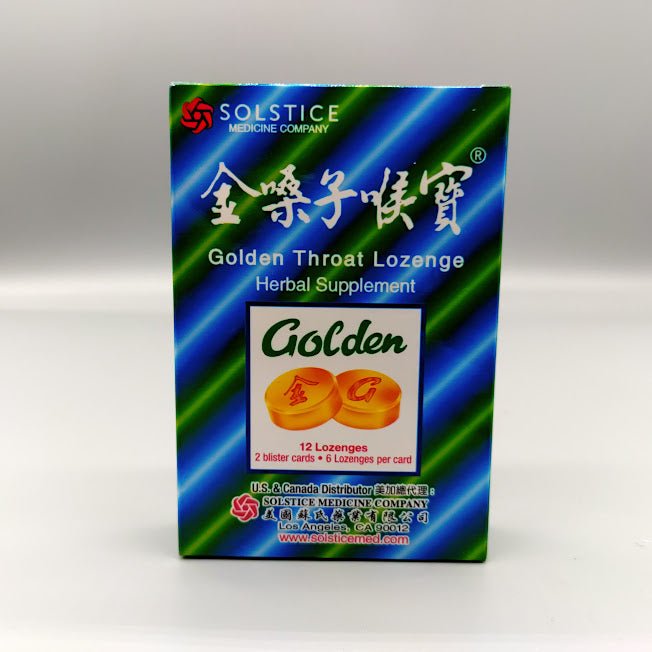 Golden Throat Lozenge, caja de 12 pastillas de madreselva para la garganta