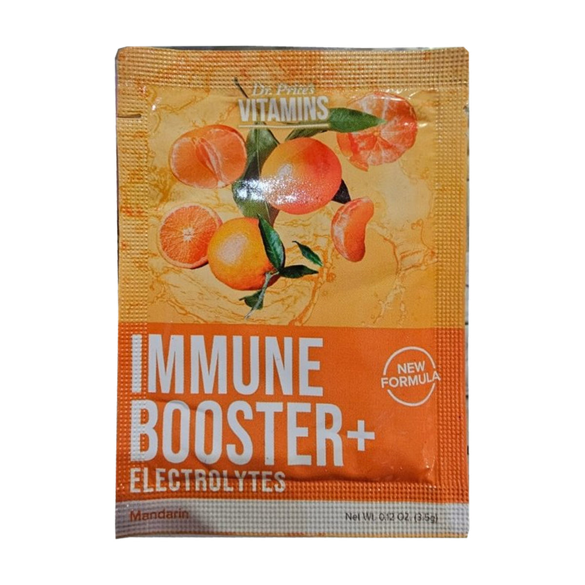 Immune Booster+ Dr. Price’s: sobre individual de 3.5 g, sabor mandarina.