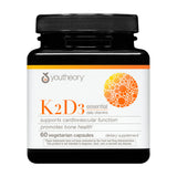 Vitamina D3 5,000 UI y K2 MK-7 Youtheory K2D3, 60 Cápsulas Vegetales