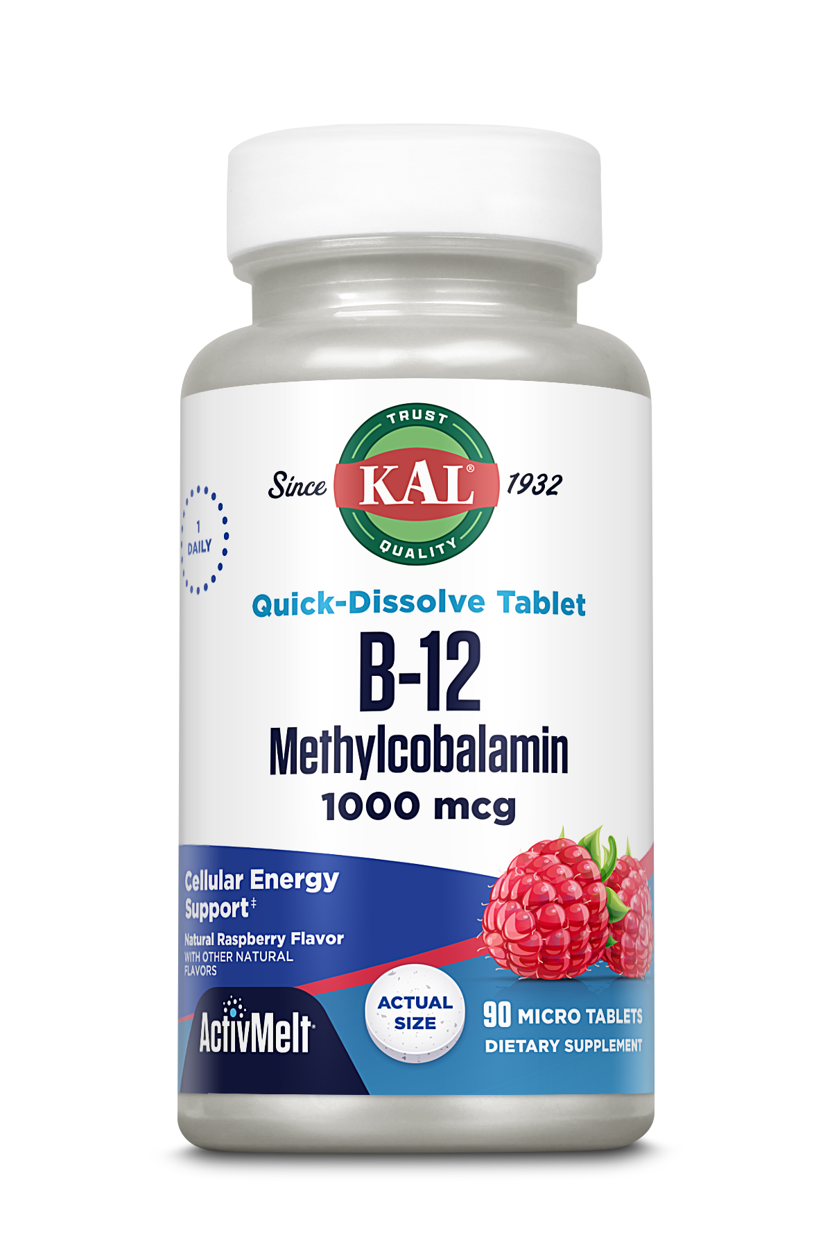 Kal B-12 Methylcobalamin ActivMelt 1000 mcg 90 tabletas