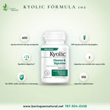 Kyolic Fórmula 102 Limpieza y Digestión: Ajo Envejecido y Jengibre