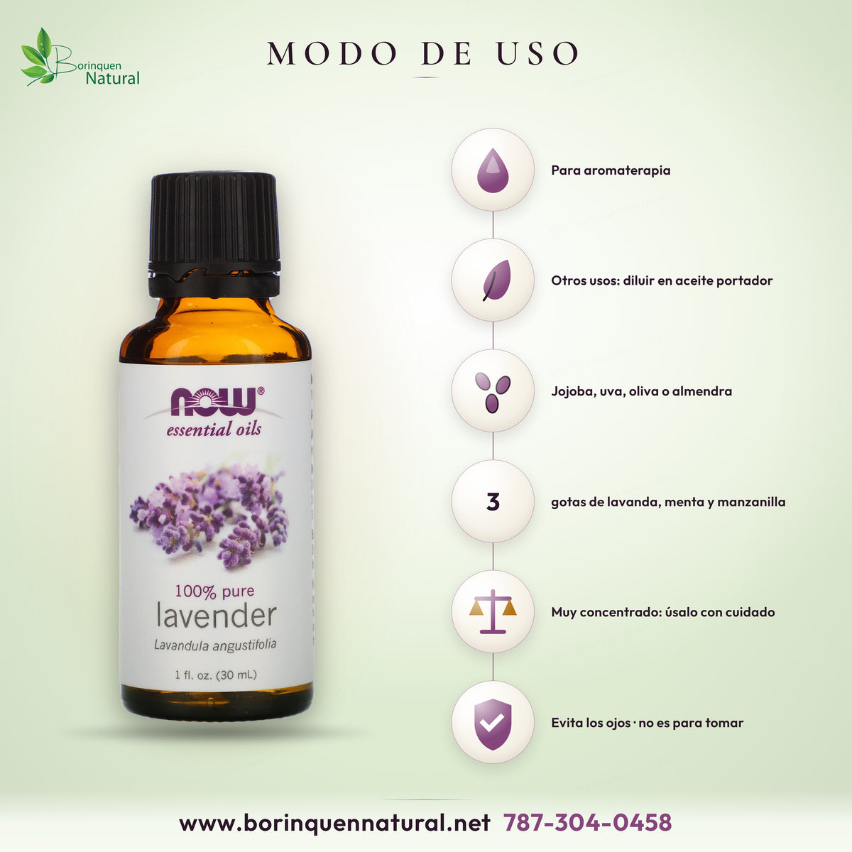 NOW lavender oil directions: aromatherapy and, for other uses, diluted in a carrier oil