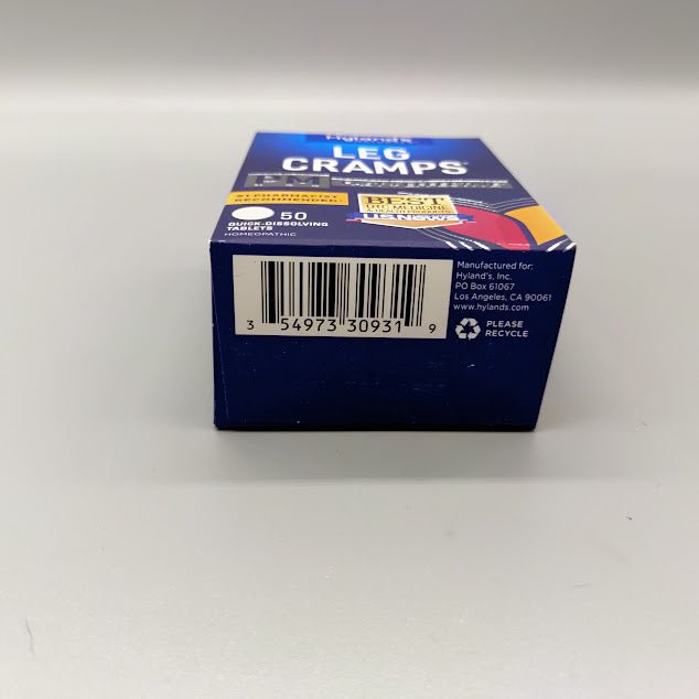 Hyland's Leg Cramps PM 50 tabletas homeopáticas para calambres nocturnos — detalle del producto