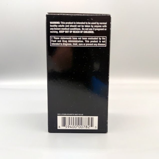 Lipo-6 Black Diurético Natural 80 Cápsulas para Retención de Líquidos — vista lateral