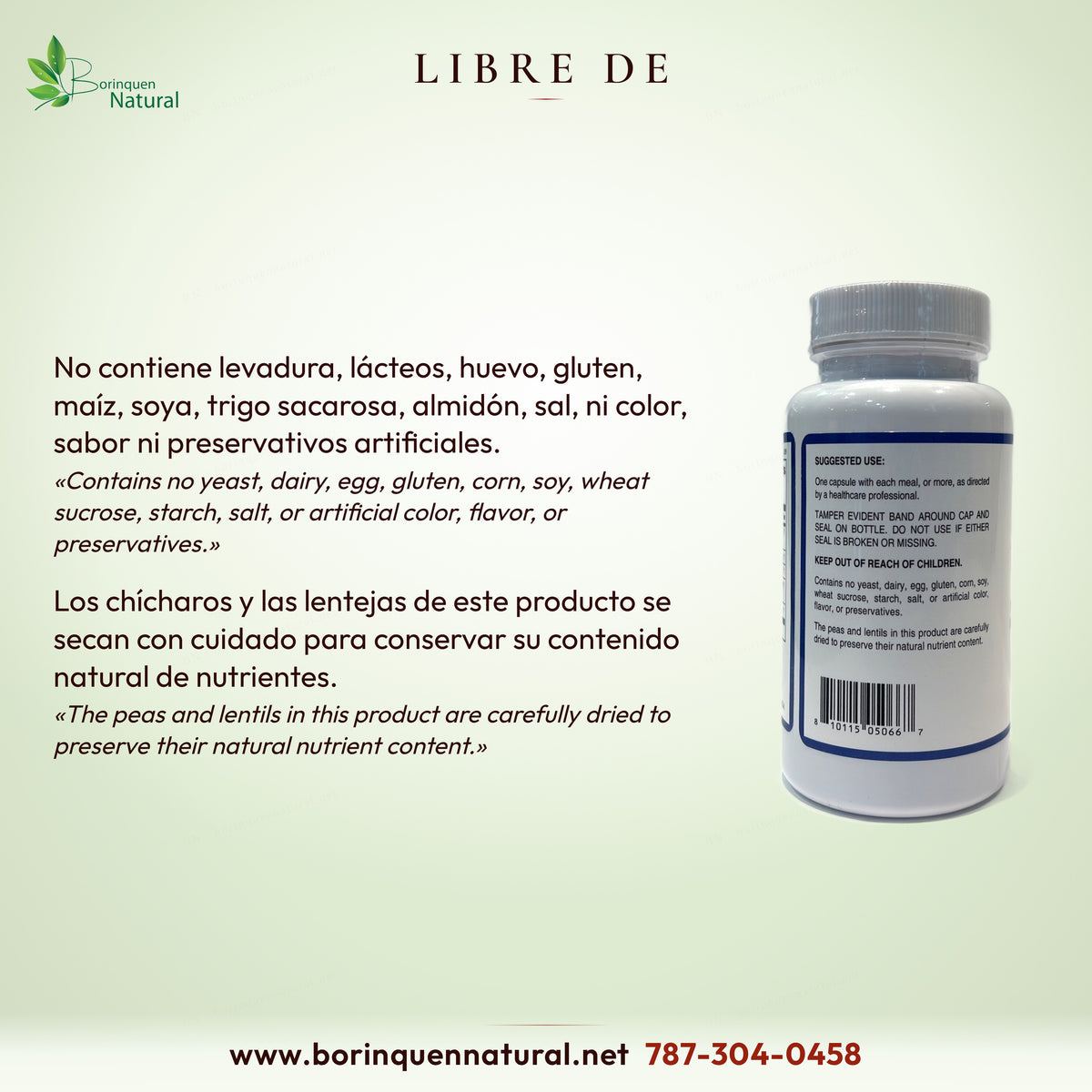 Lithio-Plex no contiene levadura, lácteos, huevo, gluten, maíz, soya, trigo sacarosa, almidón ni sal, entre otros