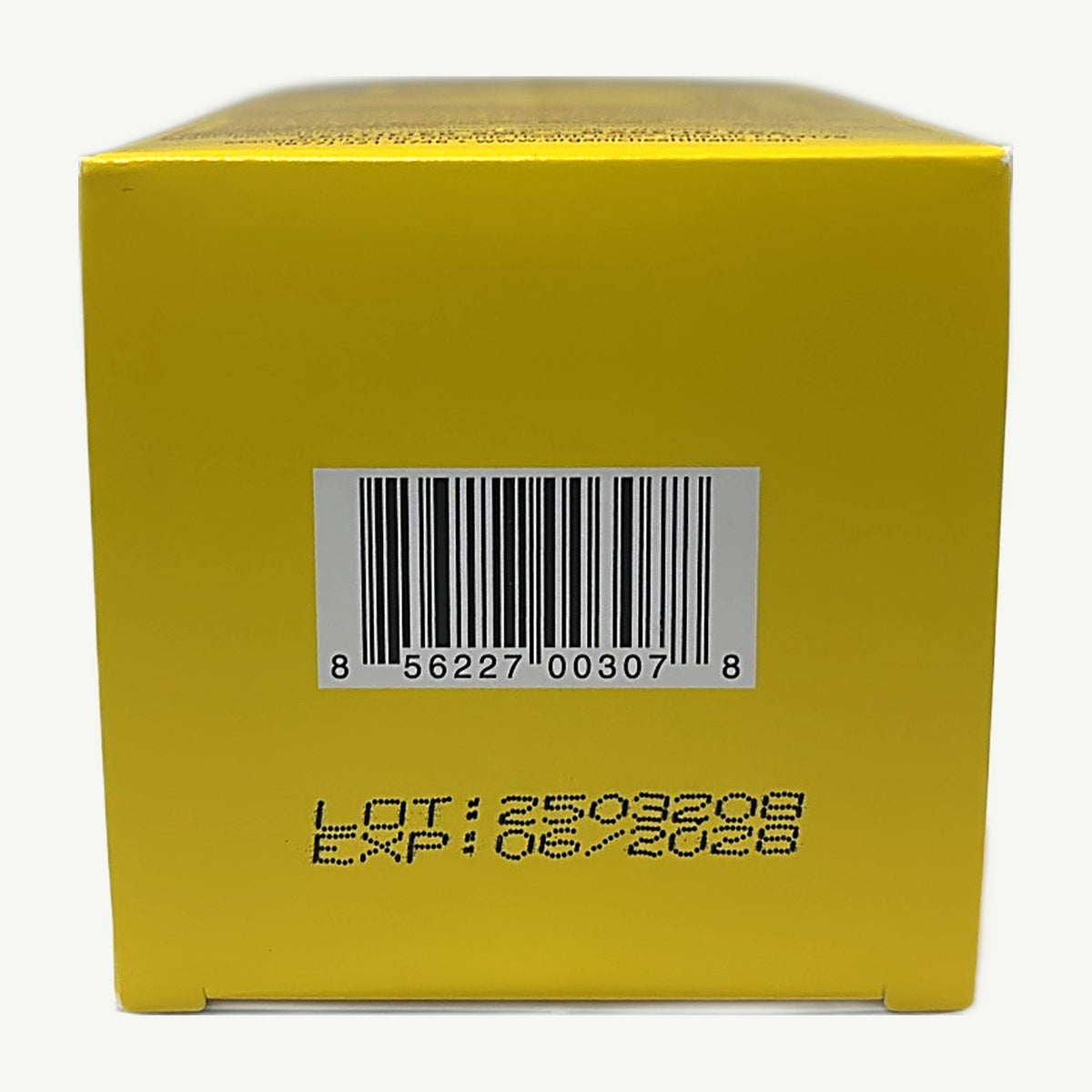 Código de barras de Luminance 856227003078 con lote 2503208 y vencimiento 06/2028