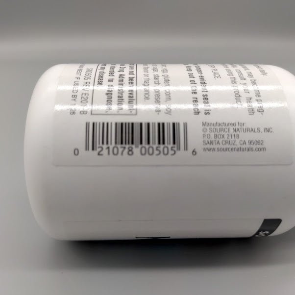 Niacinamide - B-3 1,500 MG - 50 Tablets de Source Naturals — vista lateral del envase