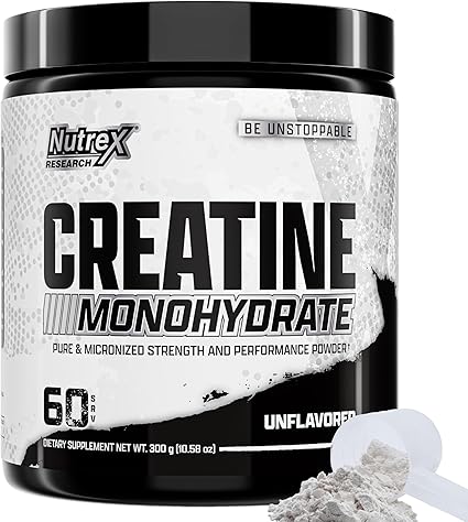 Creatina Nutrex monohidrato sin sabor, 60 porciones de 5 gramos