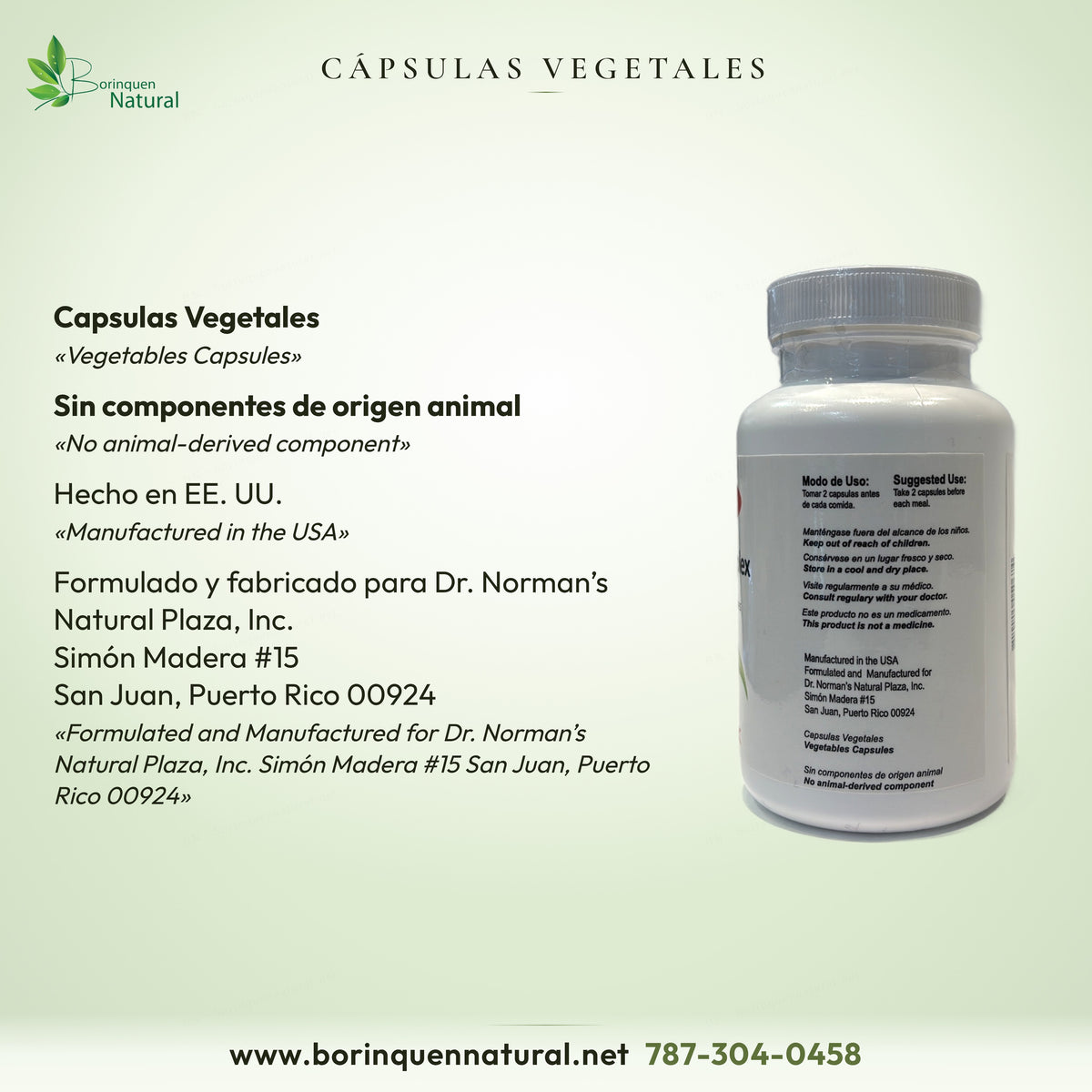 Omega Complex 3-6-9 de Dr. Norman's en Capsulas Vegetales, sin componentes de origen animal, hecho en EE. UU.