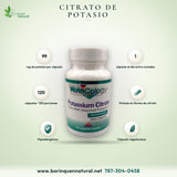Citrato de Potasio NutriCology 99 mg Hipoalergénico, 120 Cápsulas