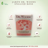 Jabón Exfoliante de Rosa Inglesa Dr. Woods, 5.25 oz