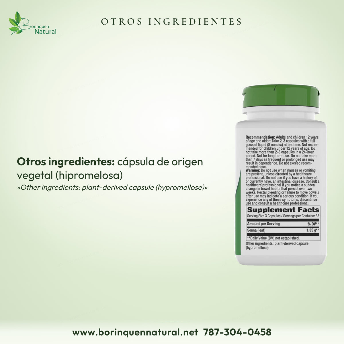 Otros ingredientes: cápsula de origen vegetal (hipromelosa).