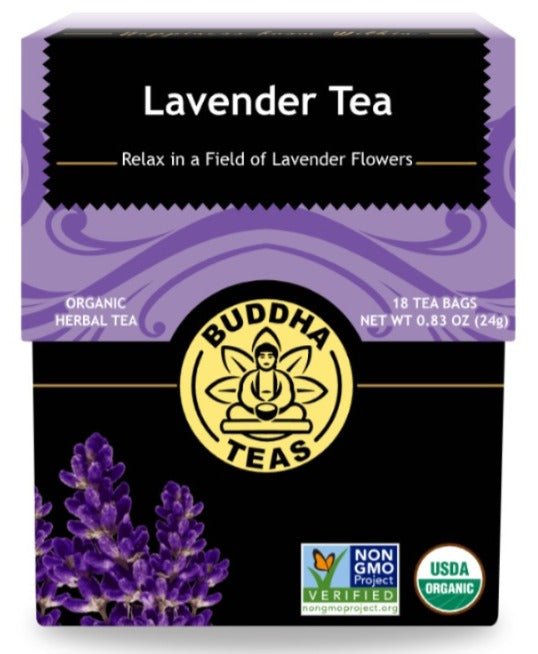 Té de Lavanda Orgánico Buddha Teas, caja de 18 bolsitas