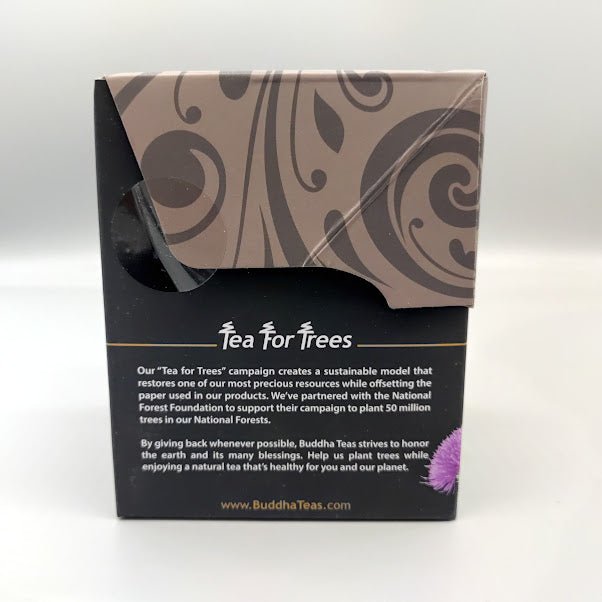Té de Raíz de Bardana Orgánico Buddha Teas 18 Bolsitas — vista lateral