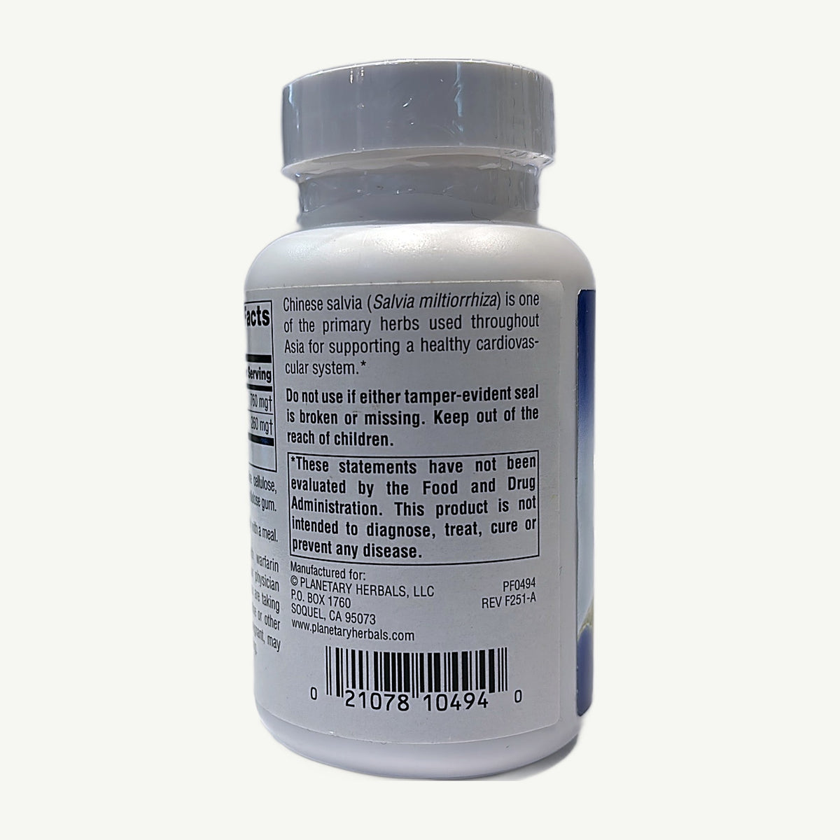 Salvia 1,020 mg: foto real del envase tomada en la tienda Borinquen Natural (3 de 3)