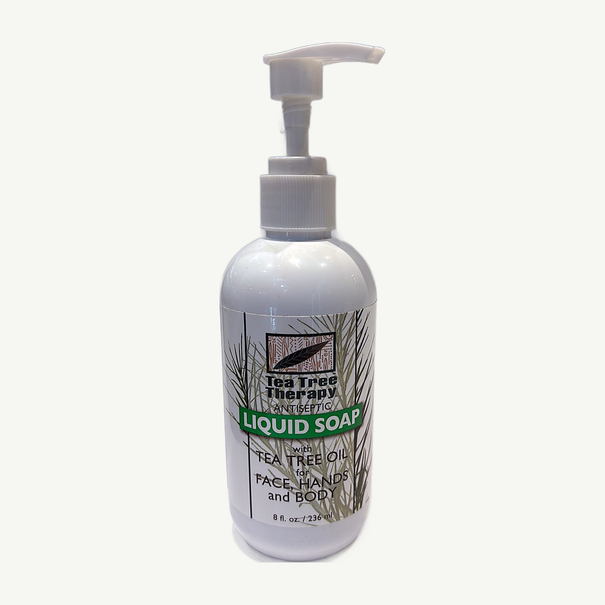 Tea Tree Therapy Antiseptic Liquid Soap with Tea Tree Oil for Face, Hands and Body bottle, 8 fl oz, with pump