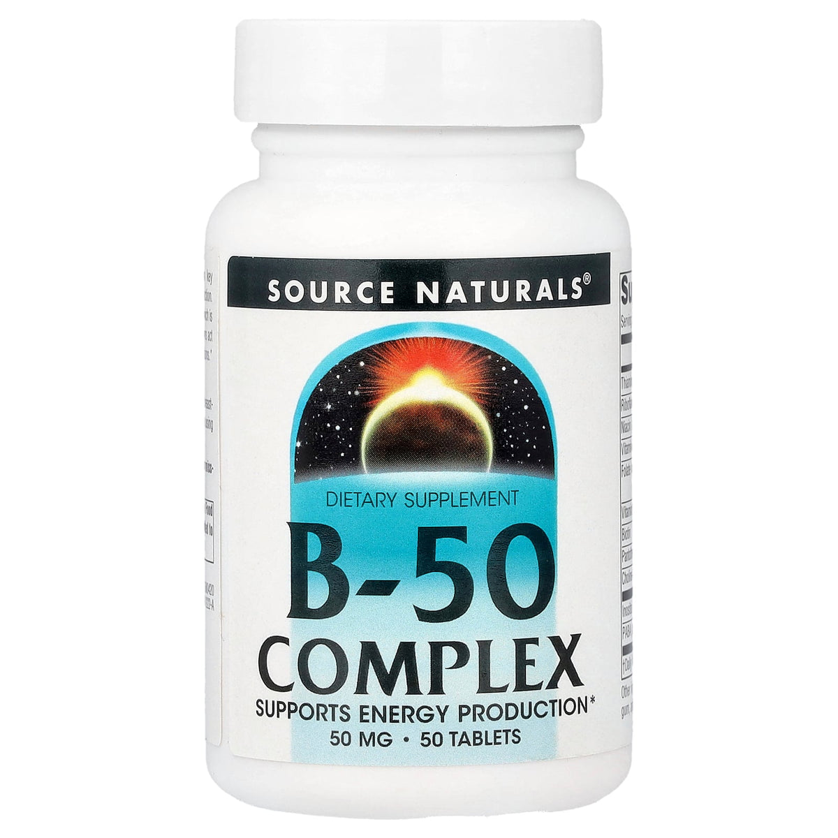 Vitamin B-50 Complex 50 mg 50 tabletas de Source Naturals
