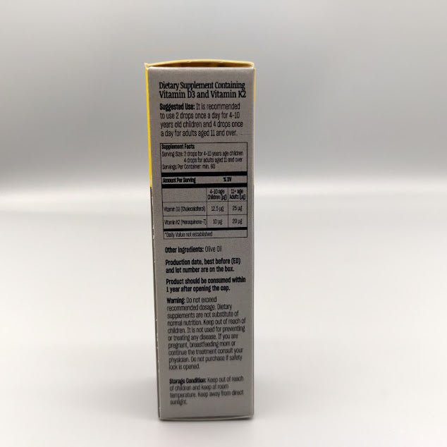 Vitamin D3 &amp; K2 10 ml 0.34oz