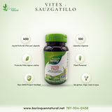 Vitex Sauzgatillo Nature's Way 400 mg, Ciclo Femenino, 100 Cápsulas