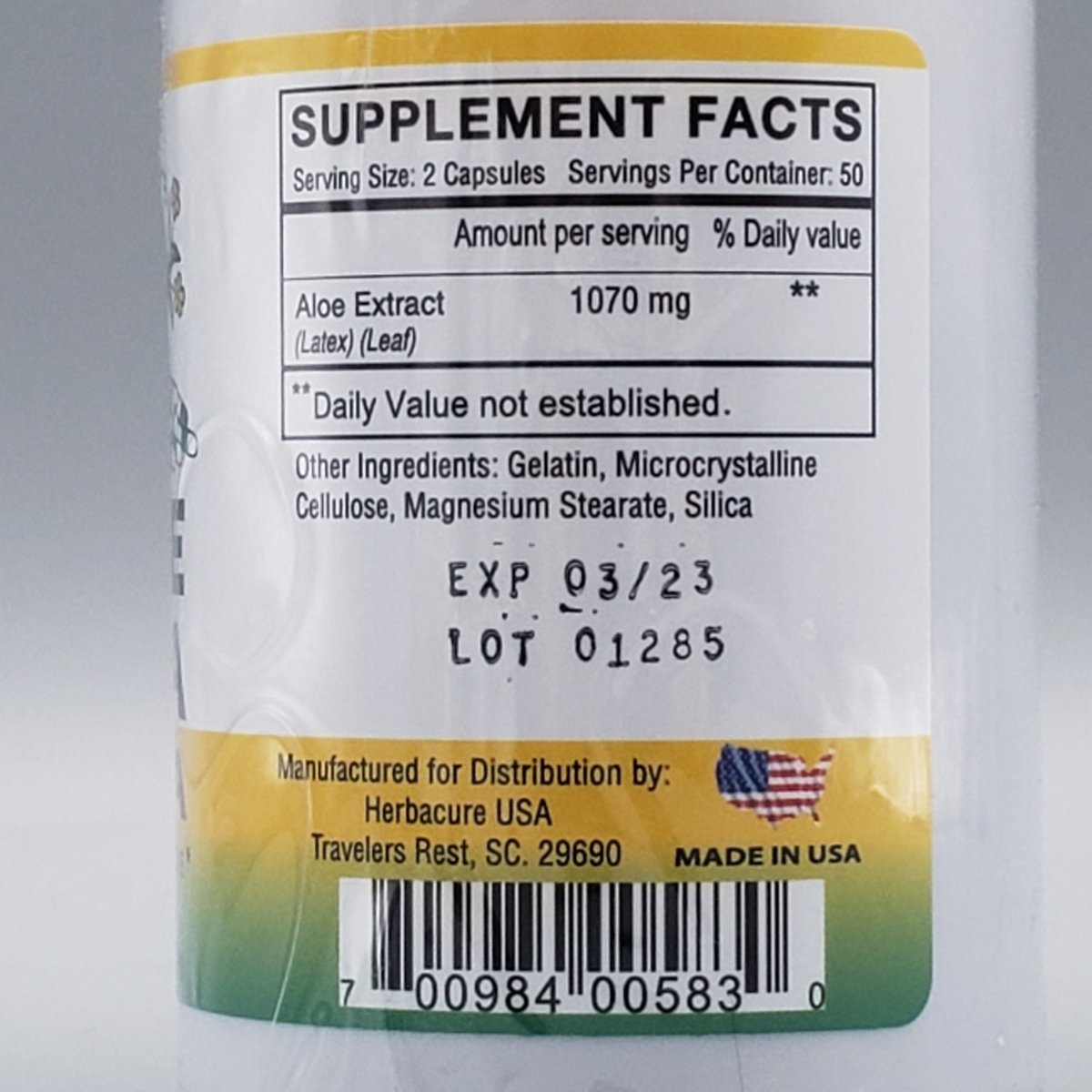 pastillas de sabila Aloe Vera Sabila - 535mg 