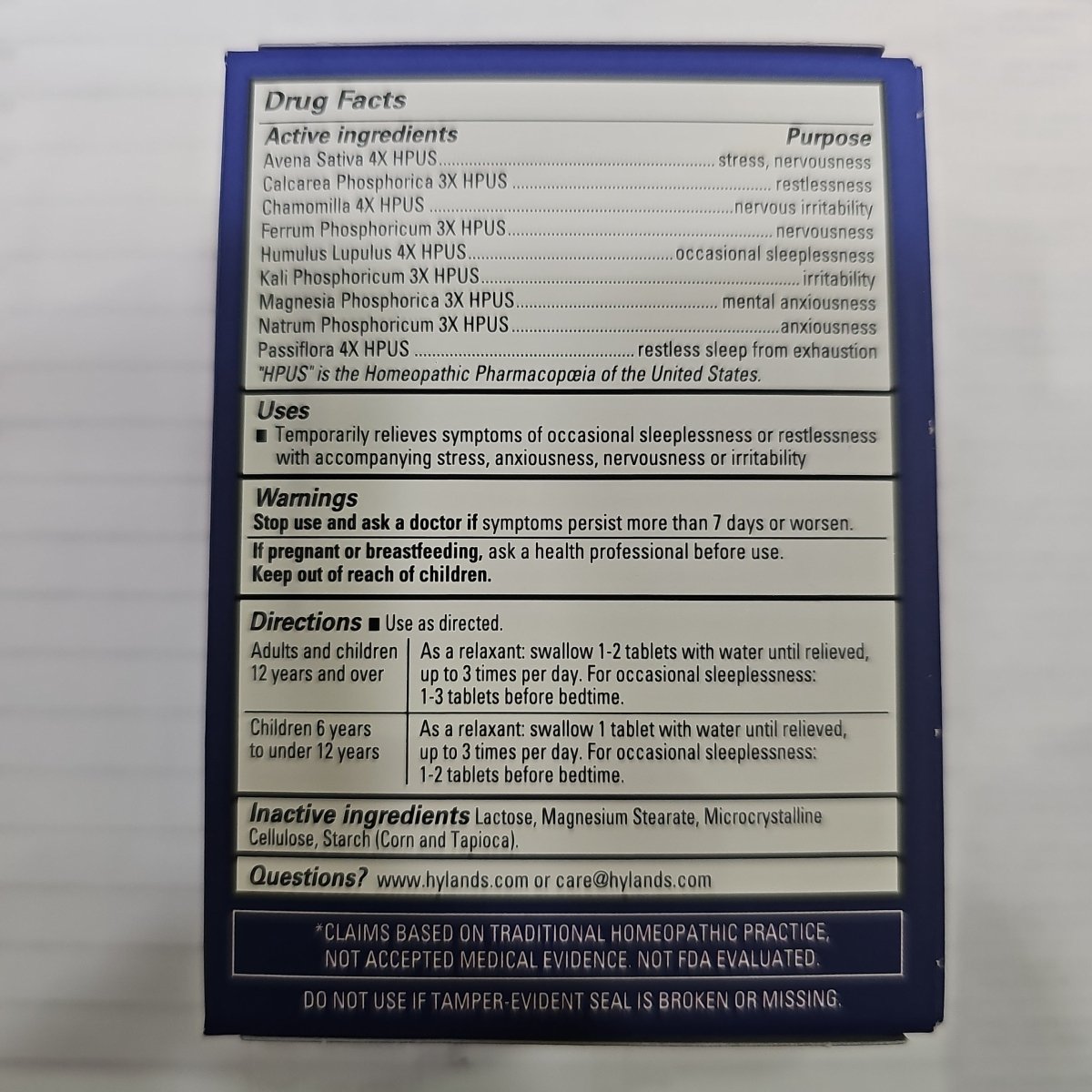 Calms Forte Sleep Aid 100 Tabletas - Hyland's
