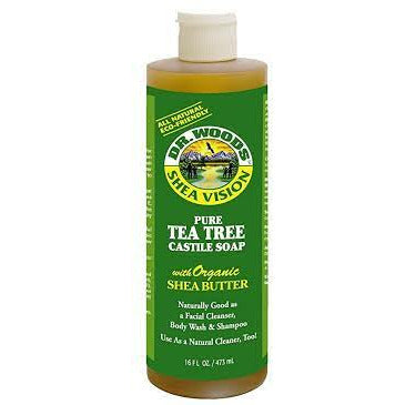 Castile Soap Liquid Tea Tree with Shea Butter 16 OZ de Dr. Woods