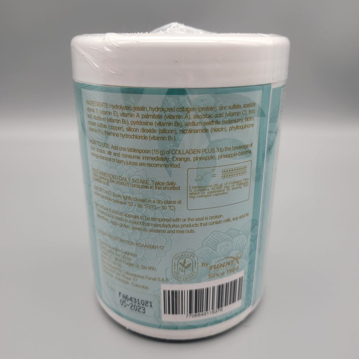 Collagen Plus 3 - Collagen 1 &amp; 3 - Vitamins and Minerals - 10.6oz