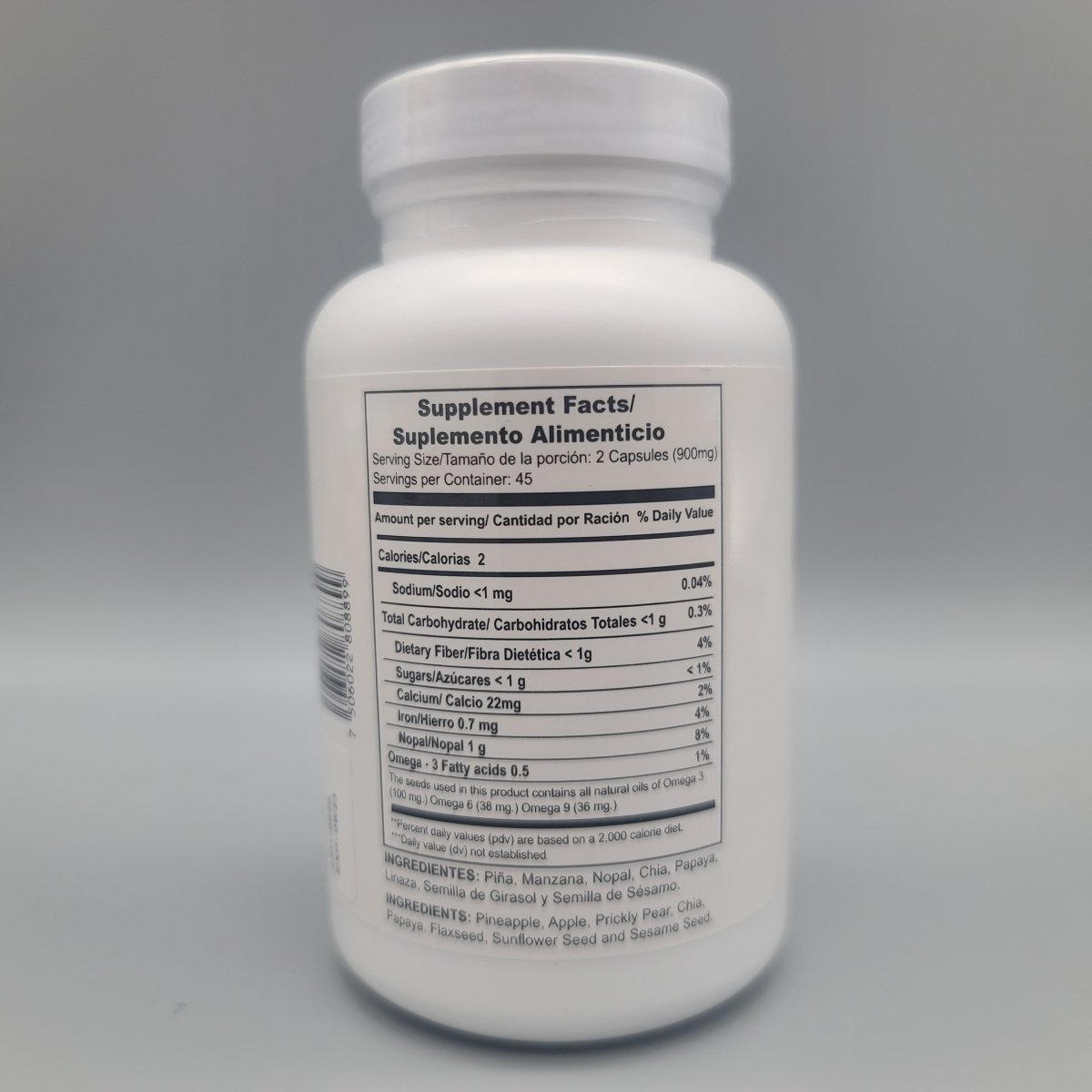 Omega Complex 3-6-9 Dr. Norman 90 cápsulas vegetales — vista posterior del envase