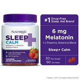 Natrol - Sleep+Calm Gummy - 6mg Melatonin + Blend - 60 Gummies