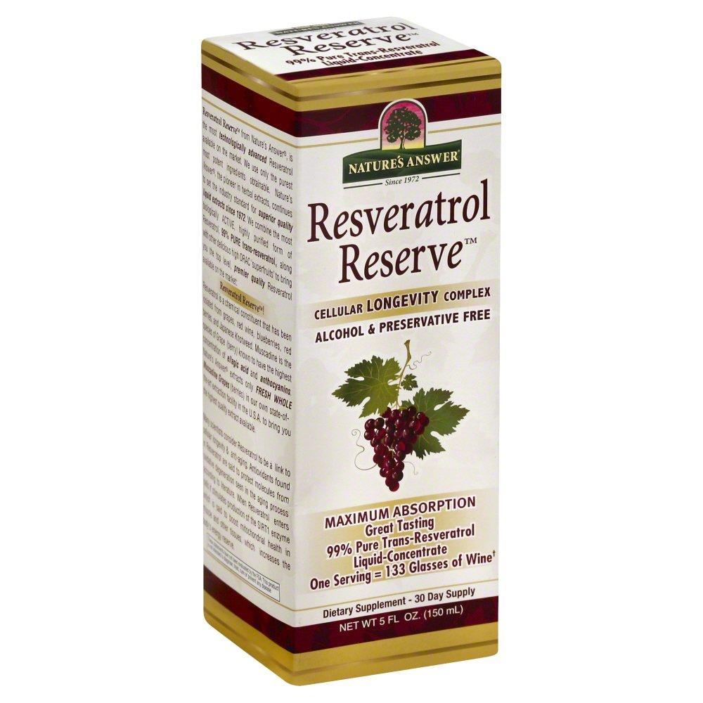 Resveratrol Reserve - Cellular Longevity Complex - Alcohol Free - 5oz de Nature's Answer