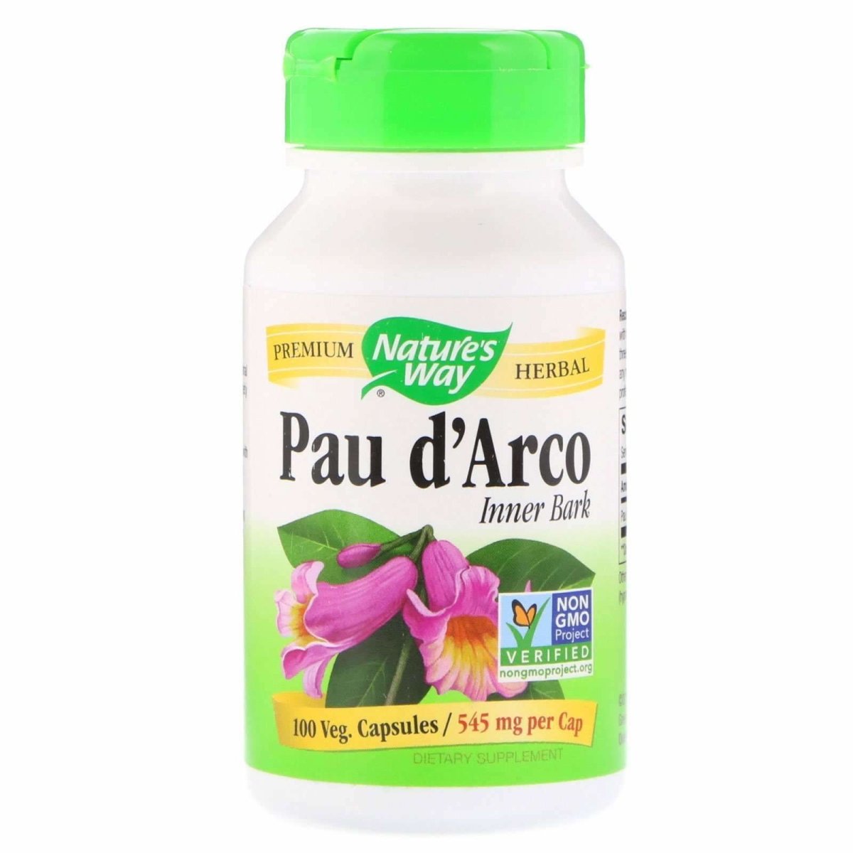 Pau D' Arco Inner Bark 100 Veg Cap 545 MG