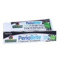 PerioBrite Charcoal Peppermint Toothpaste 4 OZ de Nature's Answer