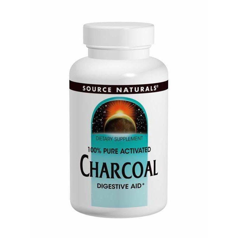 Source Naturals Charcoal - 100% Pure Activated, Digestive Aid - 100 Capsules